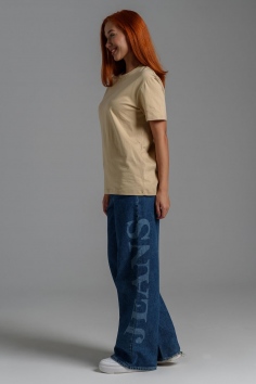 Футболка 8471-4 унисекс - бежевый №Н-84714