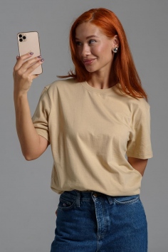 Футболка 8471-4 унисекс - бежевый №Н-84714