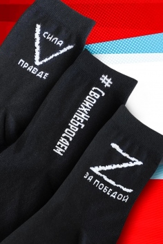 Носки мужские Защитник (набор 3 пары) - черный