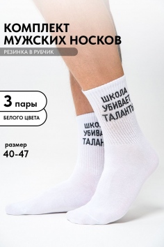 Носки мужские Талант (набор 3 пары) - белый