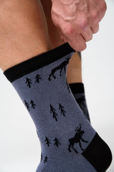 Носки мужские Охота (набор 3 пары) - серый