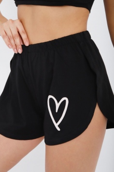 Шорты женские Modellance с печатью - черный №Н-32087