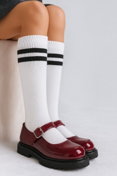 Гольфы детские Графика (2 полосы) (набор 2 пары) - белый