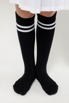 Гольфы детские Графика (2 полосы) (набор 2 пары) - черный