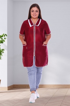 Халат женский арт. УН-20-20-НН (size +) бордовый №УФР-ТР-985-1