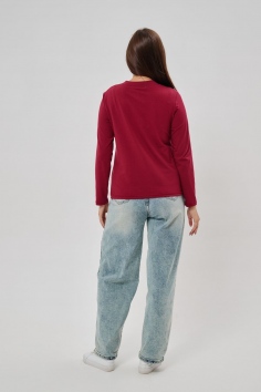 Лонгслив женский - бордовый №Н-88538