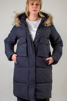 Зимняя парка с натуральным мехом, арт. - черный №Н-1081