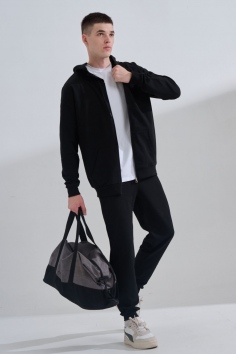 Костюм мужской на молнии - черный №Н-14477