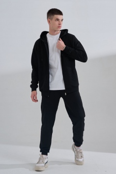 Костюм мужской на молнии - черный №Н-14477