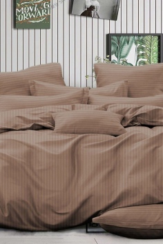 КПБ Микрофибра-страйп "Pandora" (Мокко) №ПБ-17-1418-33