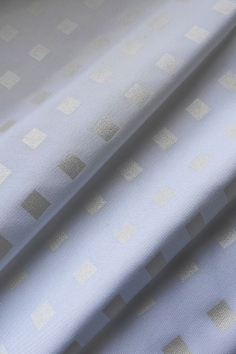 Наперник тик смесовой на молнии "WHITE" перламутровый №ПБ-3F-603