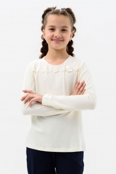 Мимоза блузка длинный рукав - экрю