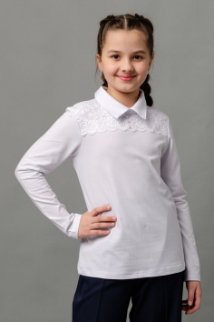 Миранда блузка детская дл. рукав - белый