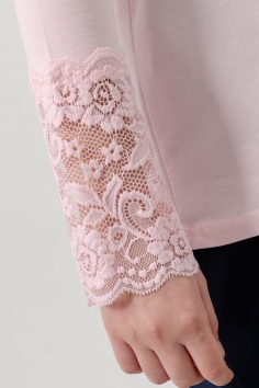 Кружевница блузка детская - розовый