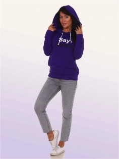 Худи с капюшоном арт. - фиолетовый №Н-1031