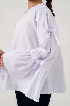 Блузка ЛОРА длинный рукав - белый