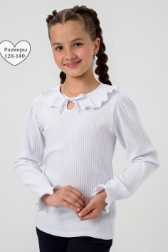 Блузка ДИНА длинный рукав - белый