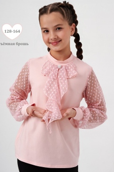 Блузка Олимпия длинный рукав - пудра