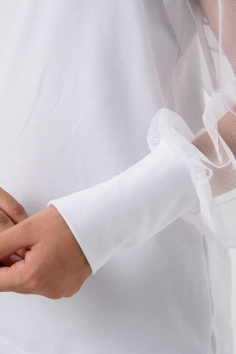 Блузка Яра с длинным рукавом - белый