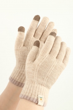 Перчатки женские (двойные, начес) №9056 (18М/406)