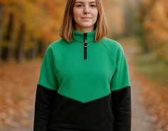 Джемпер на молнии арт. - зеленый №Н-2002