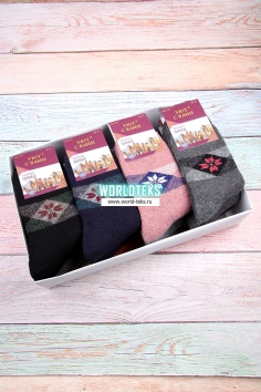 Подарочный набор женских носков "Уют" (шерсть, махра) №791-1 (11/218)